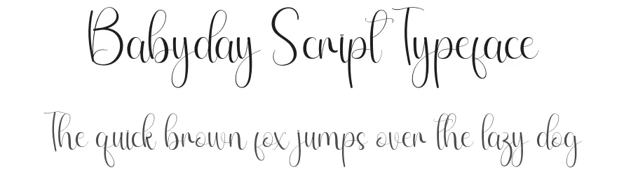 Babyday Script Typeface by andikastudio — Script Handwritten Font