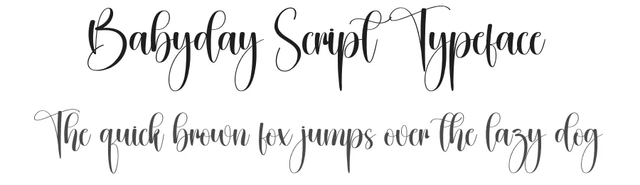 Babyday Script Typeface by creativeletter — Script Handwritten Font