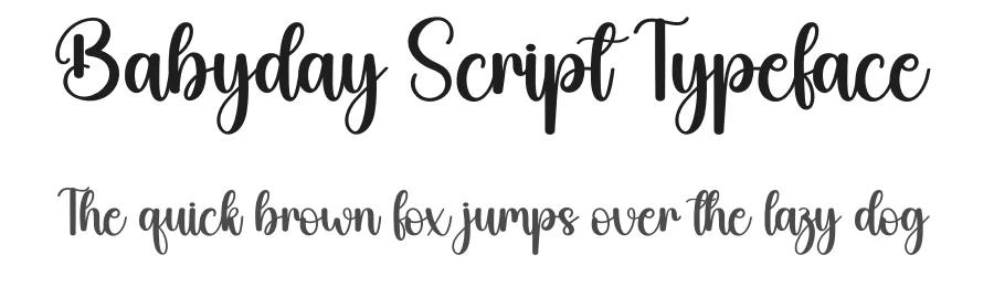 Babyday Script Typeface by creativeletter — Script Handwritten Font