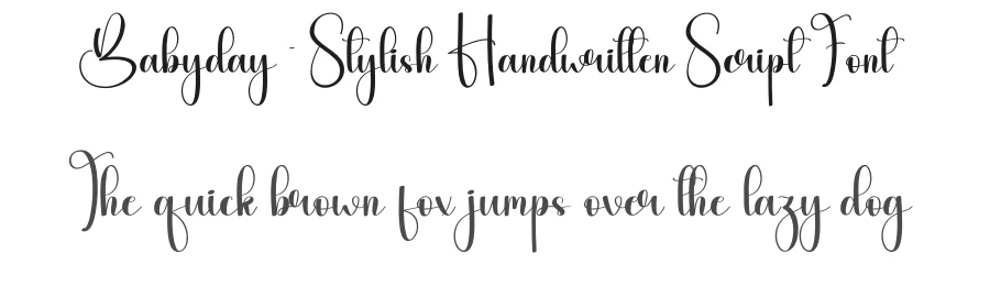 Babyday – Stylish Handwritten Script Font by creativeletter — Script Handwritten Font