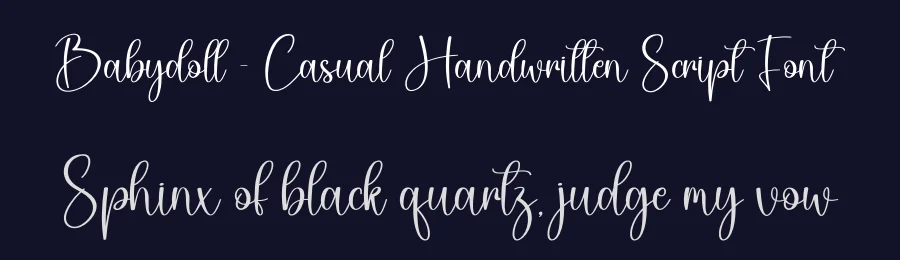 Babydoll – Casual Handwritten Script Font by creativeletter — Script Handwritten Font — thumbnail 2