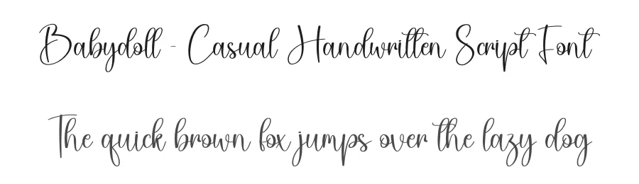 Babydoll – Casual Handwritten Script Font by creativeletter — Script Handwritten Font