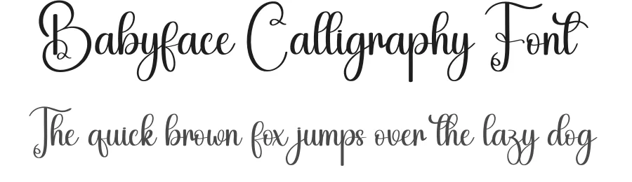 Babyface Calligraphy Font by creativeletter — Script Handwritten Font
