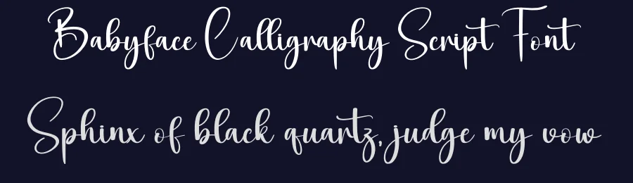 Babyface Calligraphy Script Font by creativeletter — Script Handwritten Font — thumbnail 2