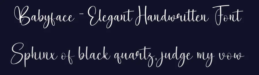 Babyface – Elegant Handwritten Font by creativeletter — Script Handwritten Font — thumbnail 2