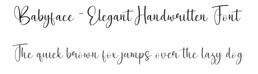 Babyface – Elegant Handwritten Font by creativeletter — Script Handwritten Font
