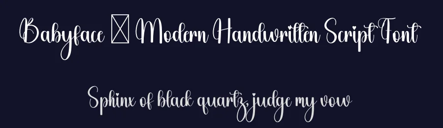 Babyface – Modern Handwritten Script Font by freshtypeink — Script Handwritten Font — thumbnail 2