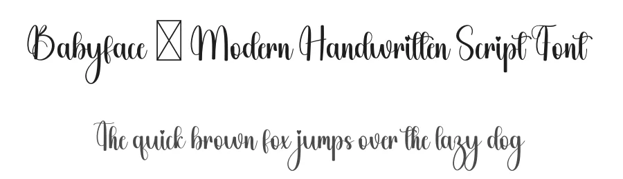 Babyface – Modern Handwritten Script Font by freshtypeink — Script Handwritten Font