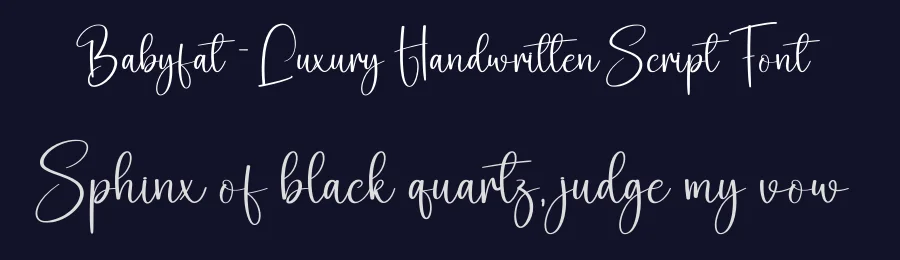 Babyfat – Luxury Handwritten Script Font by creativeletter — Script Handwritten Font — thumbnail 2