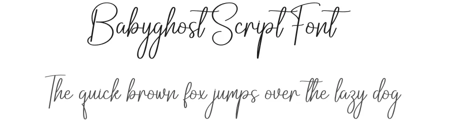 Babyghost Script Font by creativeletter — Script Handwritten Font