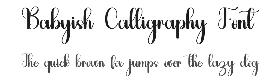 Babyish Calligraphy Font by inermediaSTUDIO — Script Handwritten Font