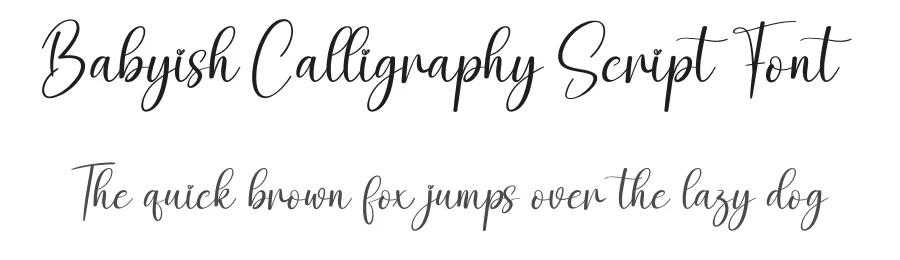 Babyish Calligraphy Script Font by creativeletter — Script Handwritten Font