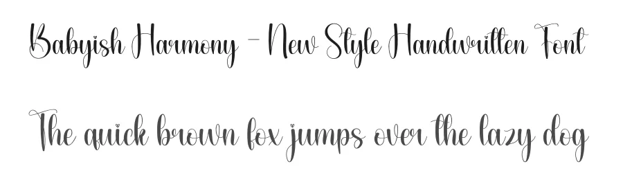 Babyish Harmony – New Style Handwritten Font by andikastudio — Script Handwritten Font