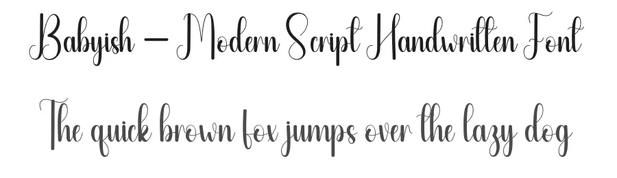 Babyish – Modern Script Handwritten Font by andikastudio — Script Handwritten Font