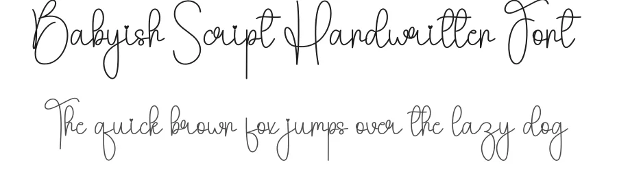 Babyish Script Handwritten Font by andikastudio — Script Handwritten Font