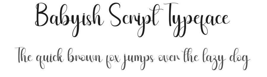 Babyish Script Typeface by andikastudio — Script Handwritten Font