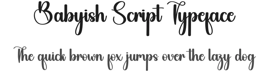 Babyish Script Typeface by andikastudio — Script Handwritten Font