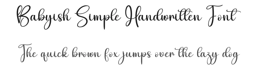 Babyish Simple Handwritten Font by creativeletter — Script Handwritten Font