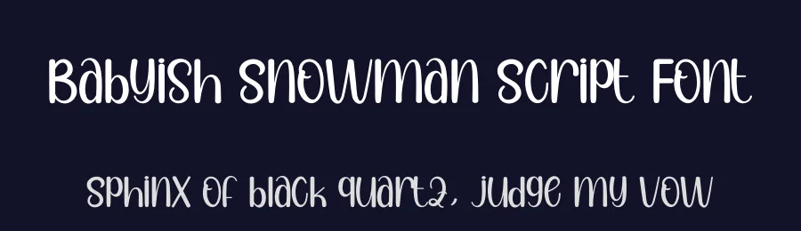 Babyish Snowman Script Font by andikastudio — Display Font — thumbnail 2