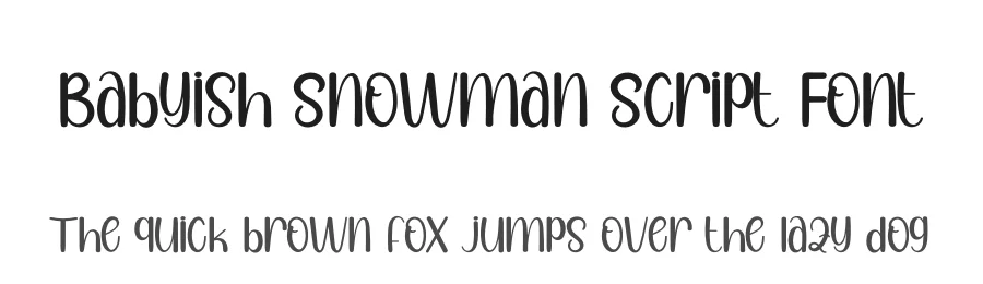Babyish Snowman Script Font by andikastudio — Display Font