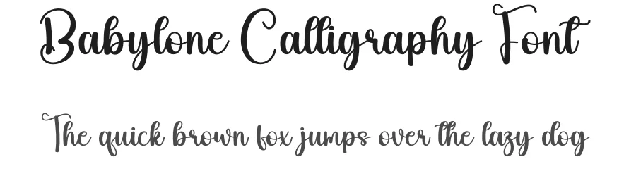 Babylone Calligraphy Font by creativeletter — Script Handwritten Font