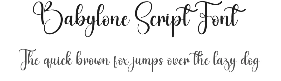 Babylone Script Font by creativeletter — Script Handwritten Font