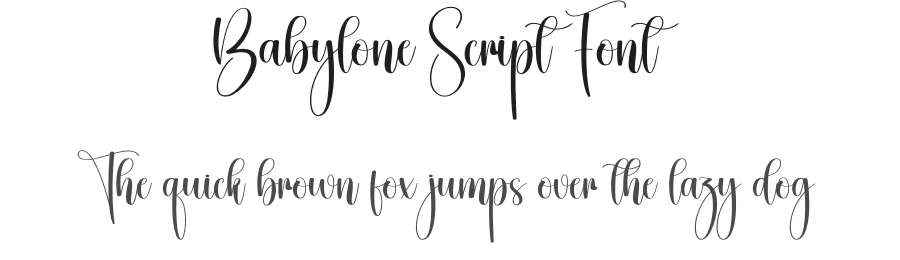 Babylone Script Font by creativeletter — Script Handwritten Font