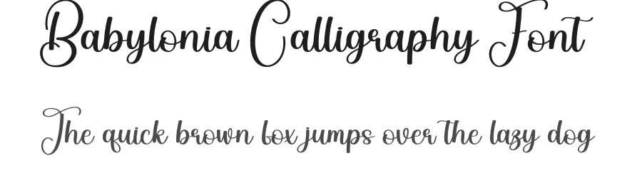Babylonia Calligraphy Font by creativeletter — Script Handwritten Font