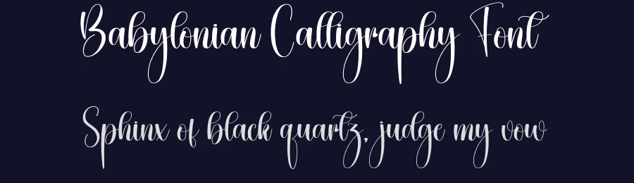 Babylonian Calligraphy Font by creativeletter — Script Handwritten Font — thumbnail 2