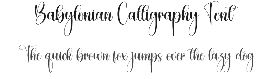 Babylonian Calligraphy Font by creativeletter — Script Handwritten Font