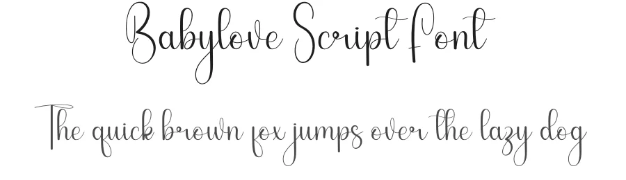 Babylove Script Font by andikastudio — Script Handwritten Font
