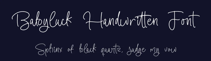 Babyluck Handwritten Font by Operatype.Co — Script Handwritten Font — thumbnail 2