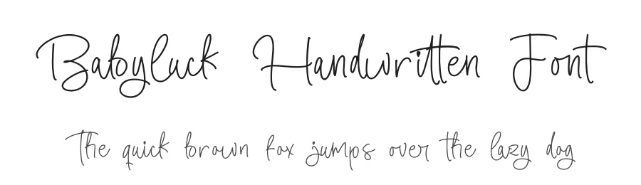 Babyluck Handwritten Font by Operatype.Co — Script Handwritten Font