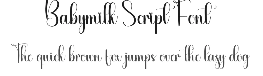 Babymilk Script Font by creativeletter — Script Handwritten Font