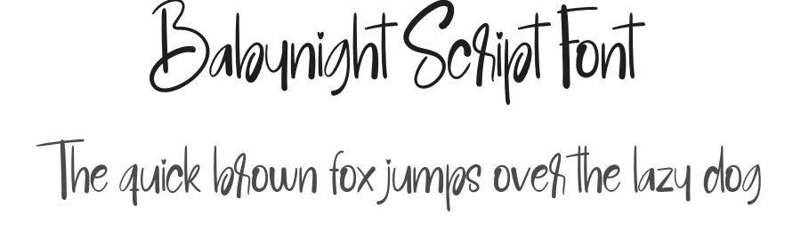 Babynight Script Font by creativeletter — Script Handwritten Font
