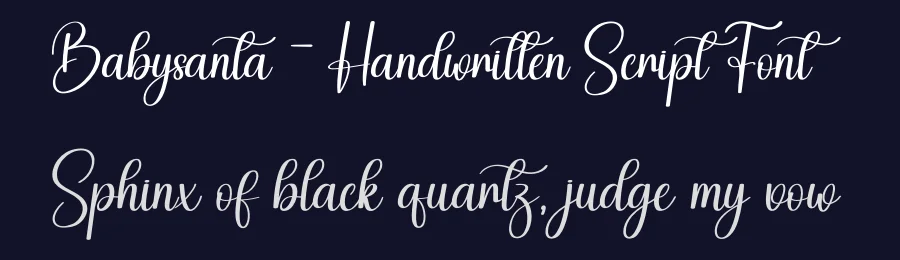 Babysanta – Handwritten Script Font by creativeletter — Script Handwritten Font — thumbnail 2