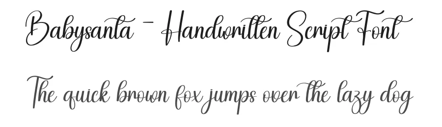 Babysanta – Handwritten Script Font by creativeletter — Script Handwritten Font
