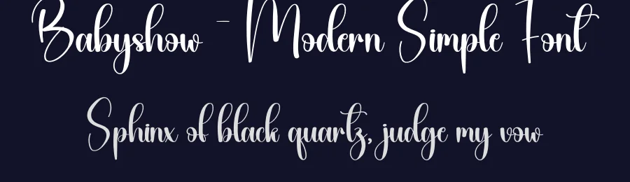 Babyshow – Modern Simple Font by creativeletter — Script Handwritten Font — thumbnail 2