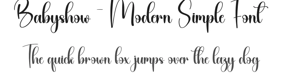 Babyshow – Modern Simple Font by creativeletter — Script Handwritten Font