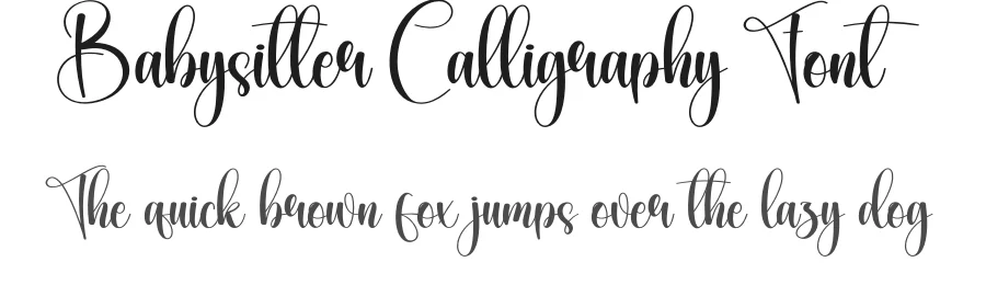 Babysitter Calligraphy Font by creativeletter — Script Handwritten Font
