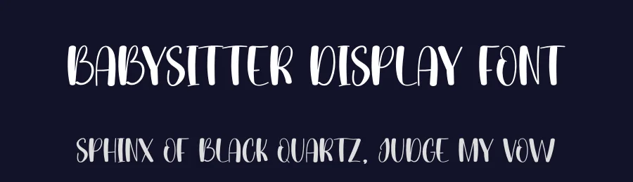 Babysitter Display Font by andikastudio — Display Font — thumbnail 2