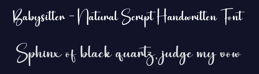 Babysitter – Natural Script Handwritten Font by creativeletter — Script Handwritten Font — thumbnail 2