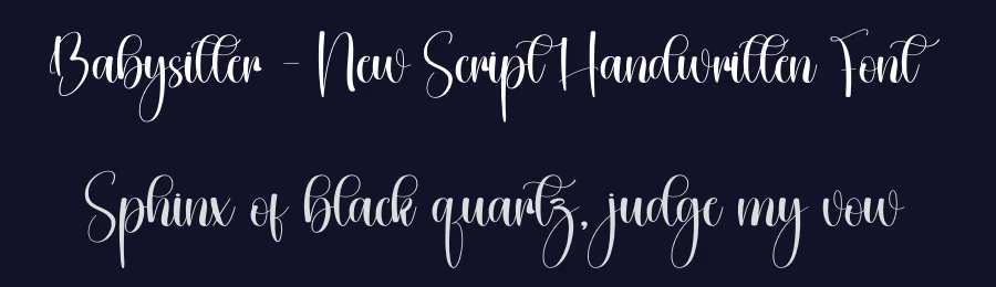 Babysitter – New Script Handwritten Font by creativeletter — Script Handwritten Font — thumbnail 2