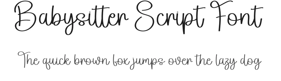 Babysitter Script Font by creativeletter — Script Handwritten Font