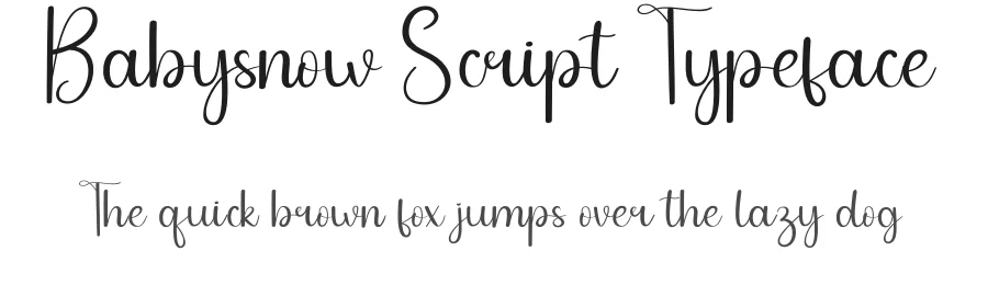 Babysnow Script Typeface by andikastudio — Script Handwritten Font