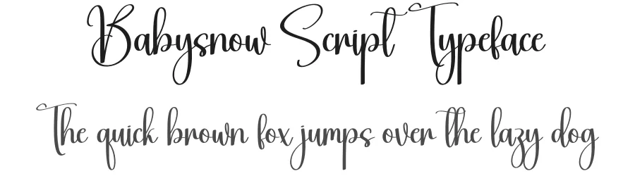 Babysnow Script Typeface by creativeletter — Script Handwritten Font