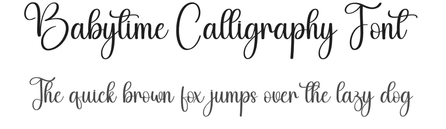 Babytime Calligraphy Font by creativeletter — Script Handwritten Font