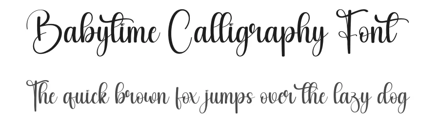 Babytime Calligraphy Font by creativeletter — Script Handwritten Font
