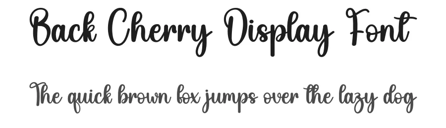 Back Cherry Display Font by andikastudio — Script Handwritten Font