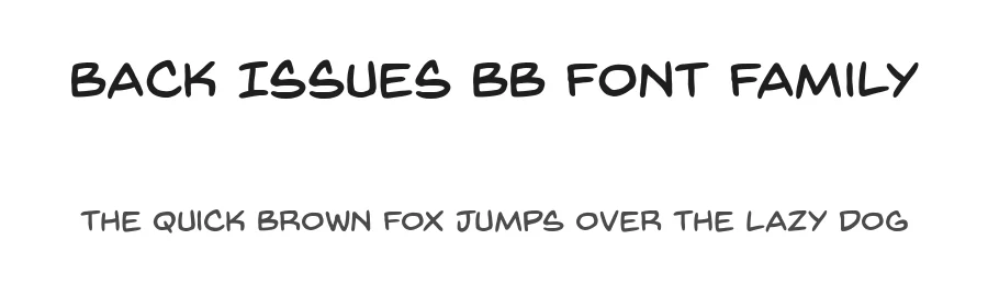 Back Issues BB font family by Blambot Comic Fonts — Display Font